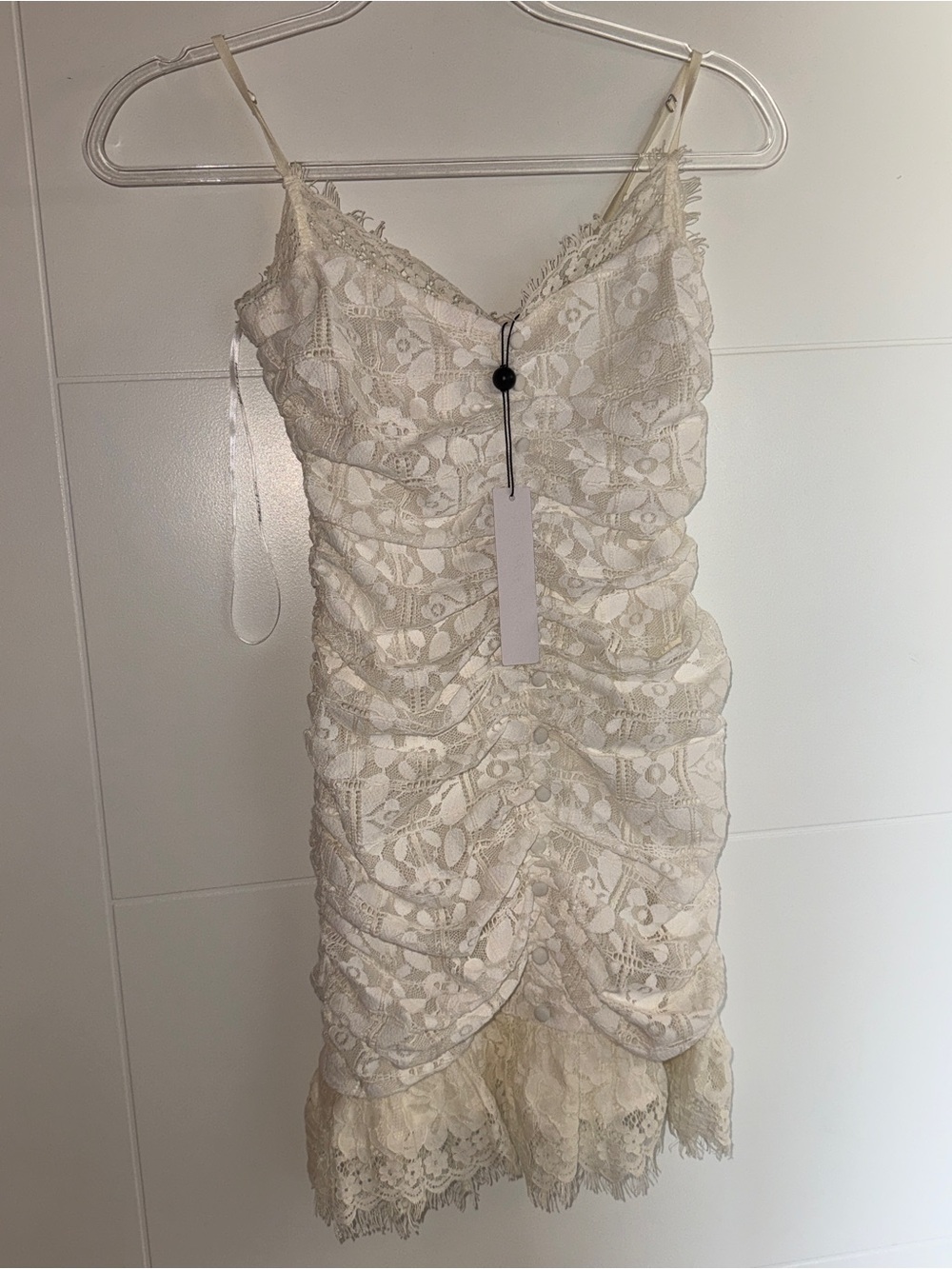 Samira Mini Lace Dress in White For Love & Lemons - Picture 6 of 6